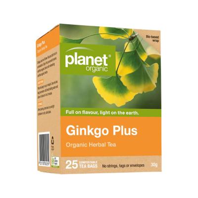 Planet Organic Organic Herbal Tea Ginkgo Plus x 25 Tea Bags